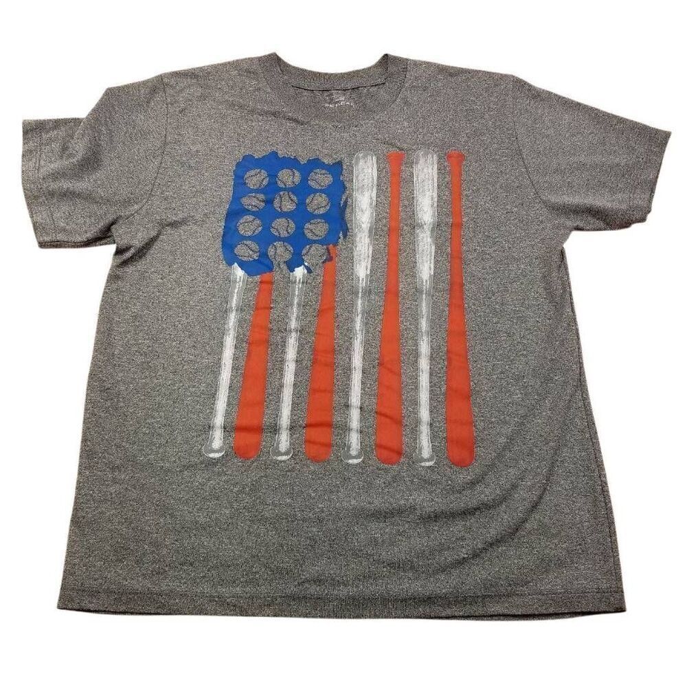 Patriotic baseball shirt L
